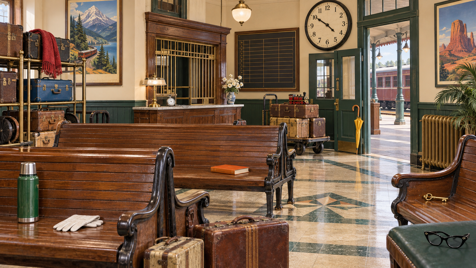 Preview of a nostalgic 1950s train station
